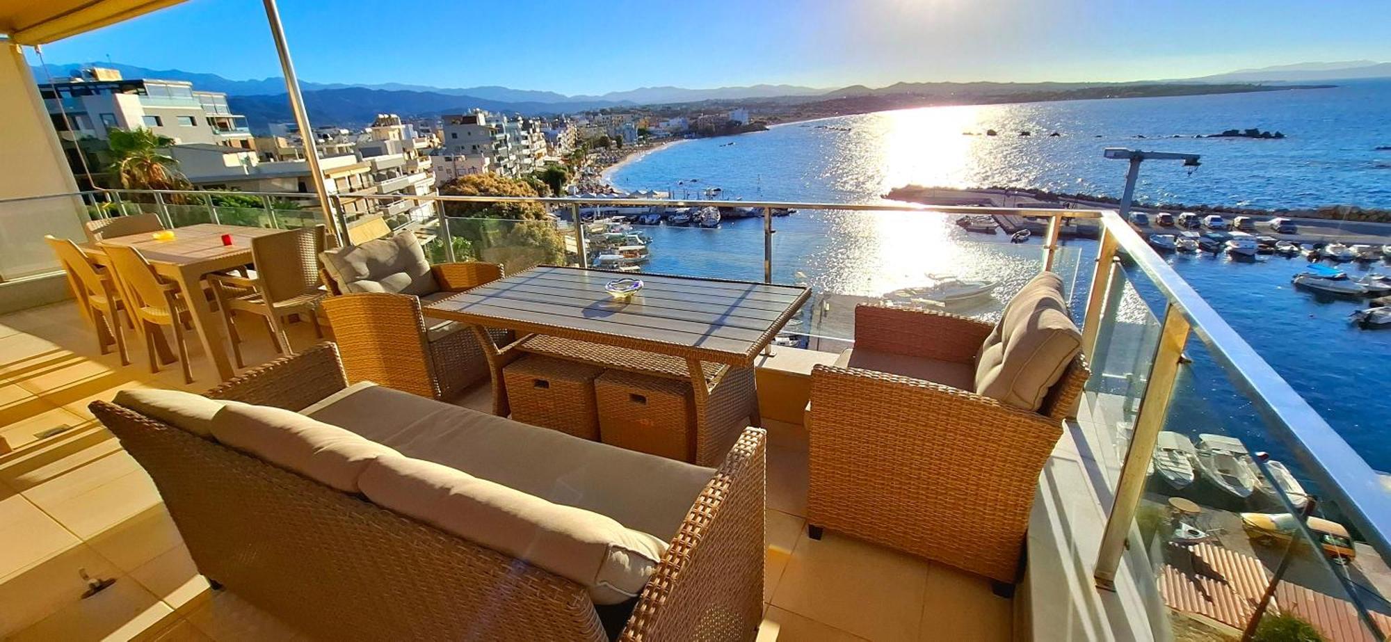 Panoramic Sea View Apartment Chania  Exterior photo
